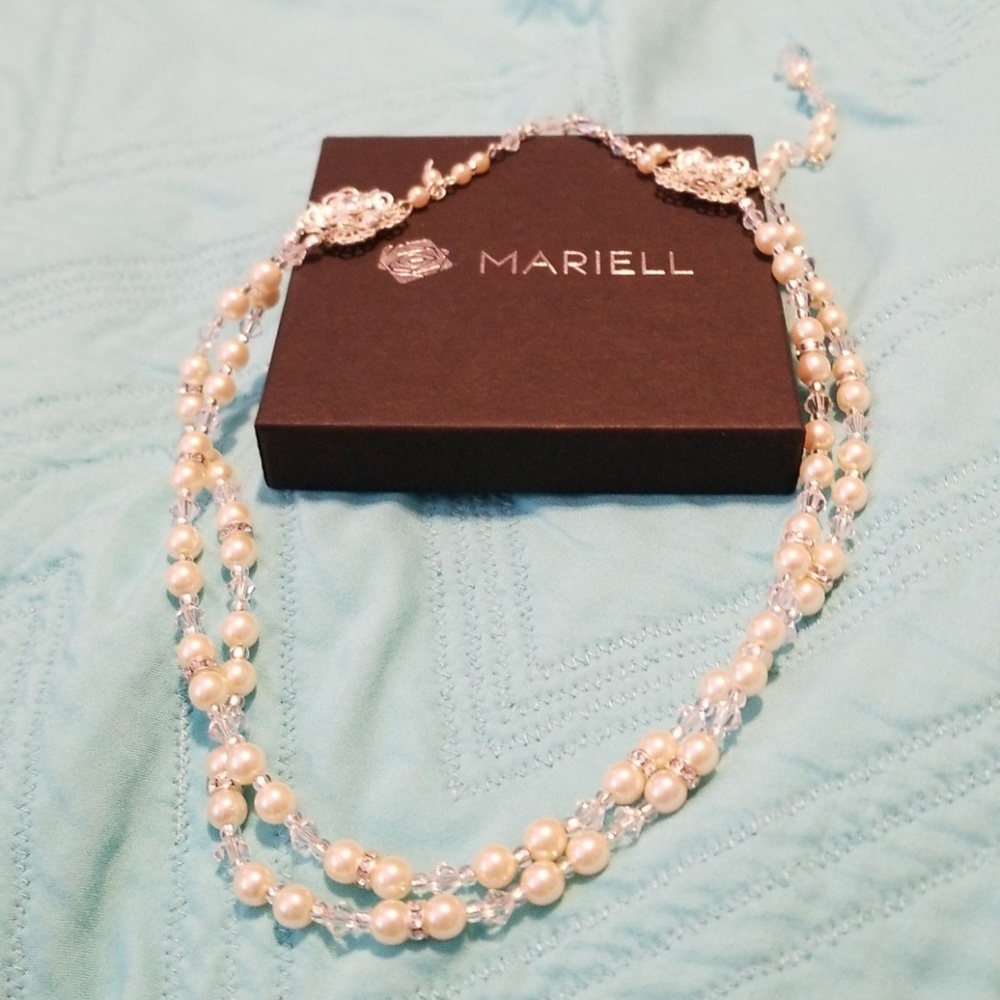 Mariell 2 row pearl necklace *wedding, prom, etc